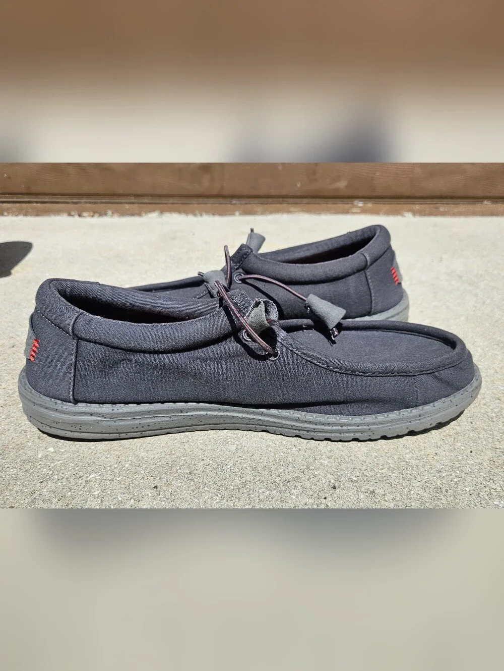 Hey Dude Wally Dark Gray Men's Slip On Loafer Shoes Size US 11 UK 10 EUR 44 Used